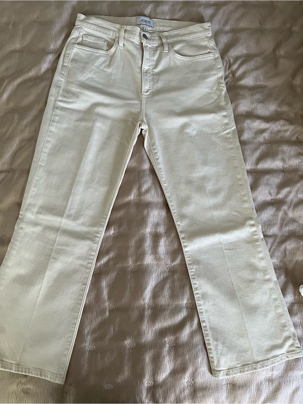 Joe’s Jeans THE CALLIE Cropped Bootleg Jeans, Crème Brûlée, Size 31